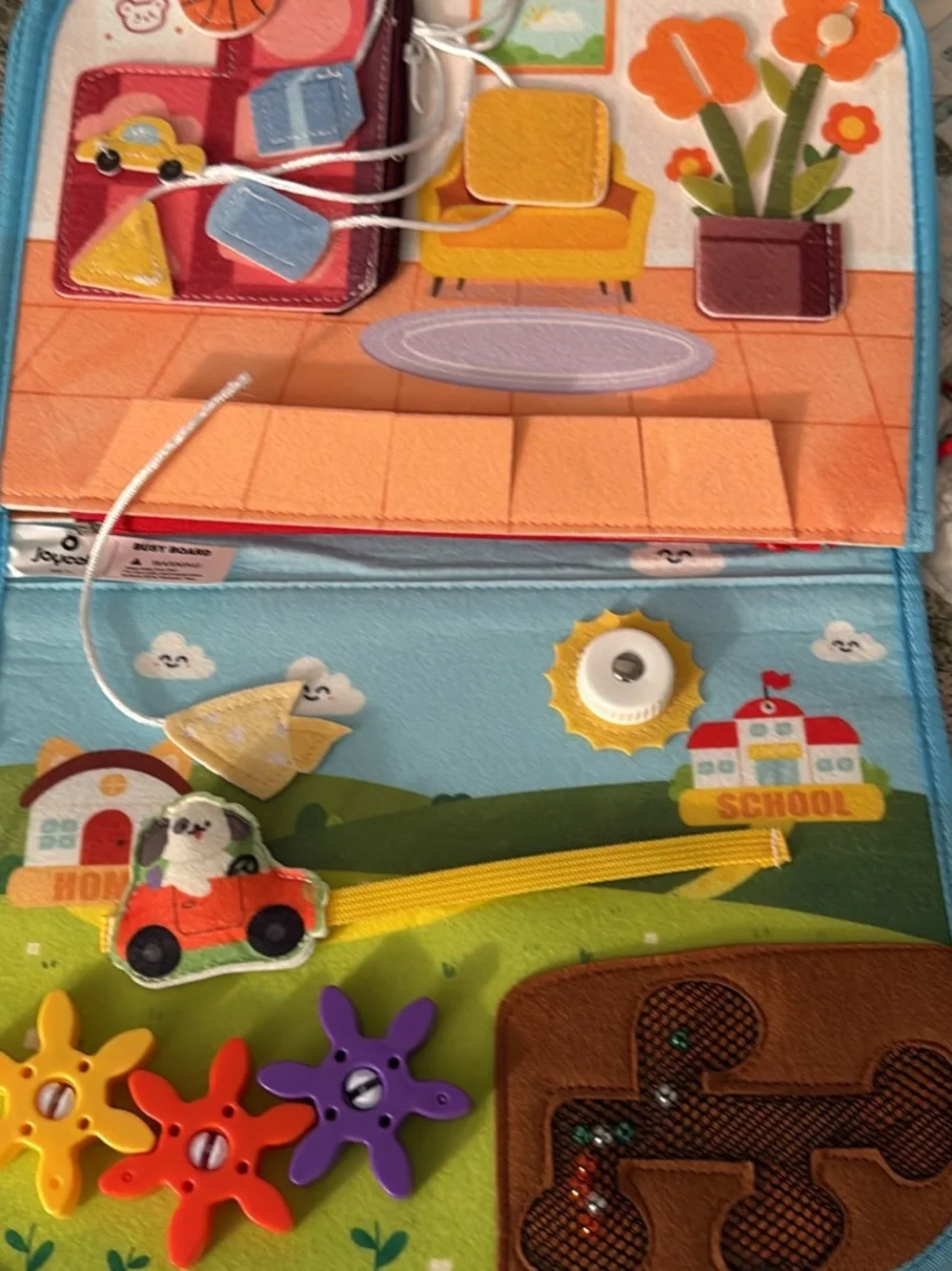 Blue Busy Board Carry Case for Kids